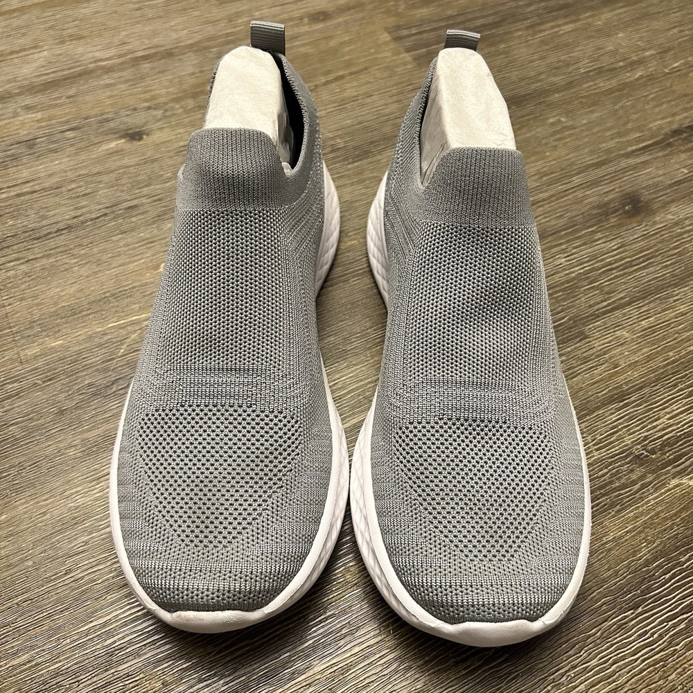 CUSHIONAIRE Women's Dorsey Stretch Knit‎ Slip on Sneaker Memory Foam 9 Gray